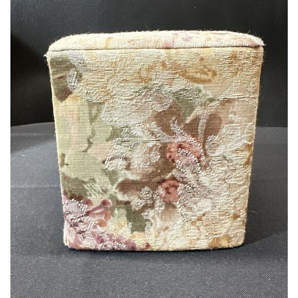 Vintage Croscill Cotswold Pleated Fabric Wastebasket Can W/ Liner & Tissue Cover - Picture 12 of 16